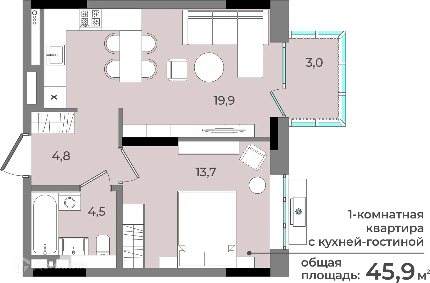 Фото квартиры в ЖК Новый город