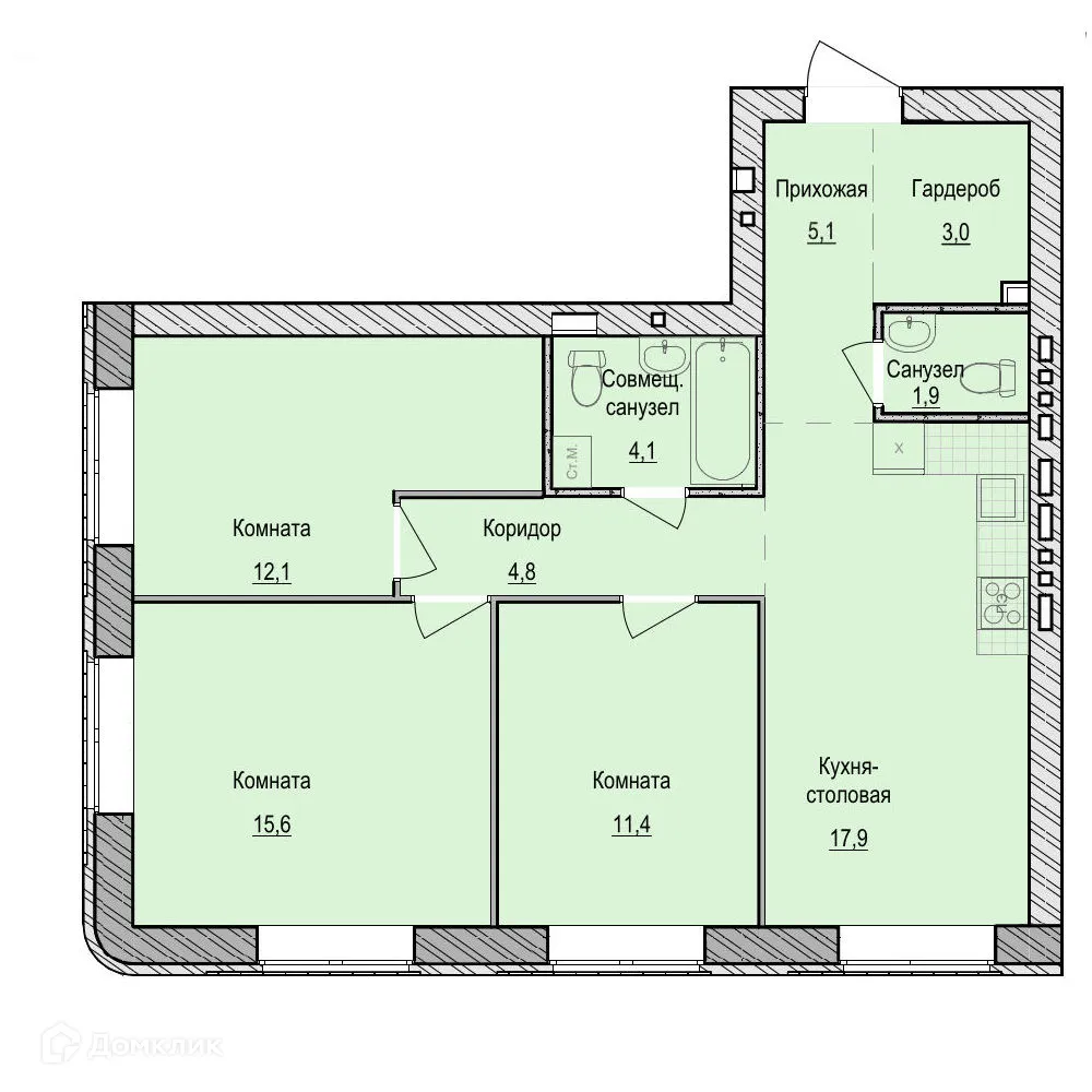 Фото квартиры в ЖК Санвилл