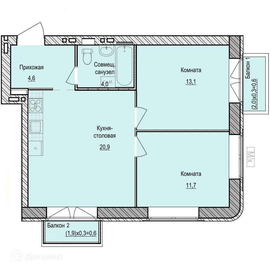 Фото квартиры в ЖК Санвилл