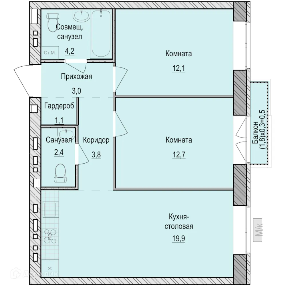 Фото квартиры в ЖК Санвилл