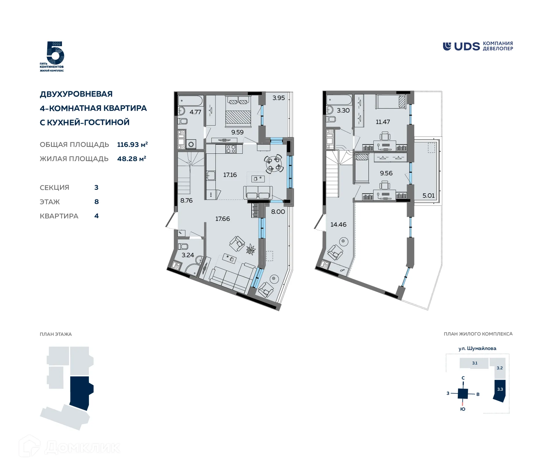 Фото квартиры в ЖК Пять континентов