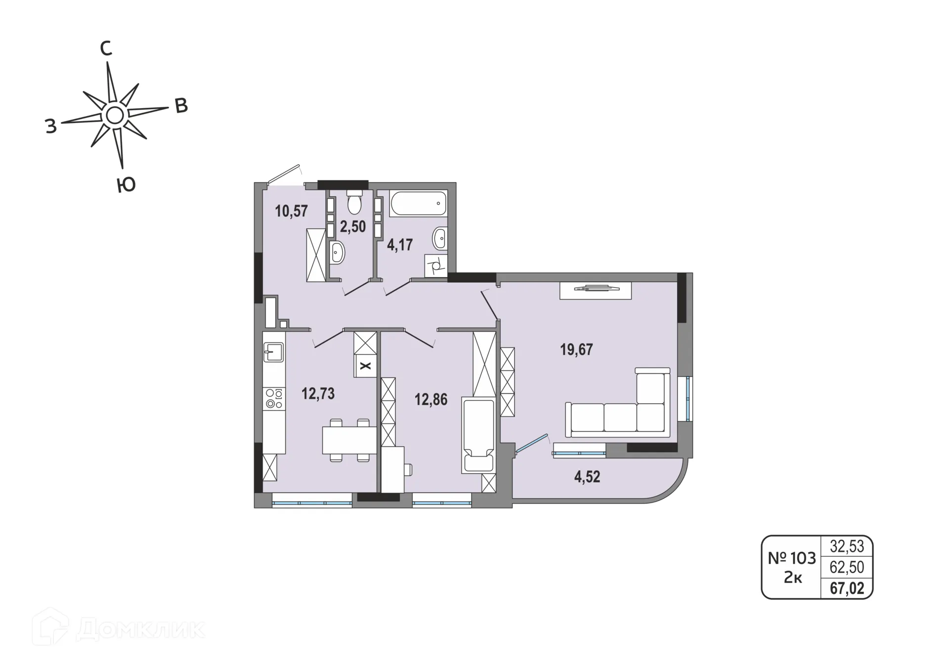 Фото квартиры в ЖК "Хэппи"