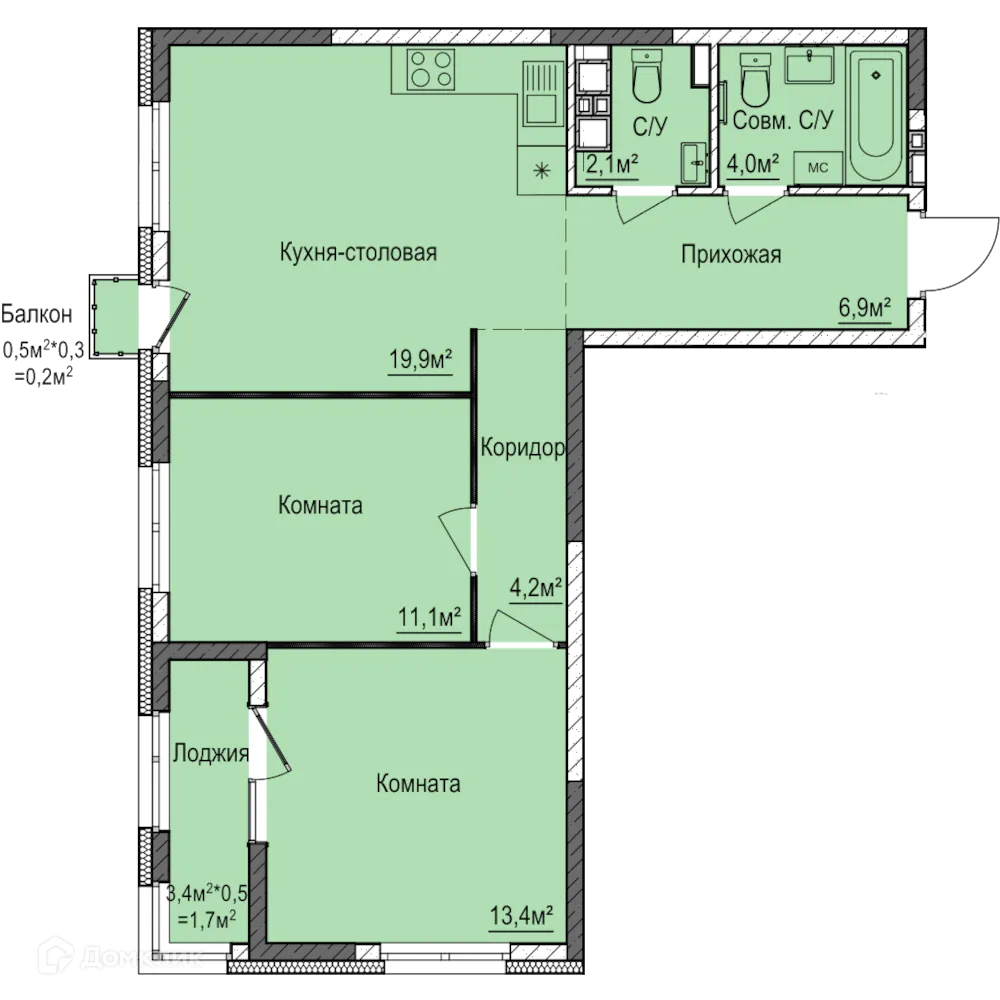 Фото квартиры в ЖК Покровский