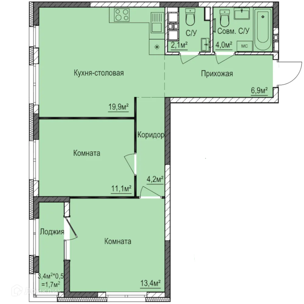 Фото квартиры в ЖК Покровский