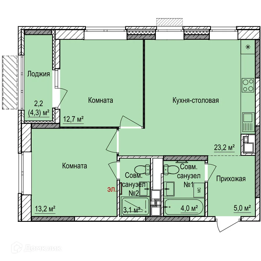 Фото квартиры в ЖК Покровский