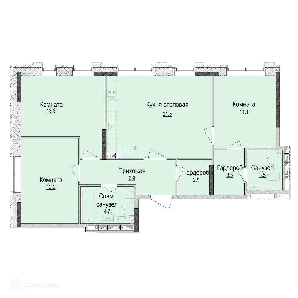 Фото квартиры в ЖК Утро на Репина