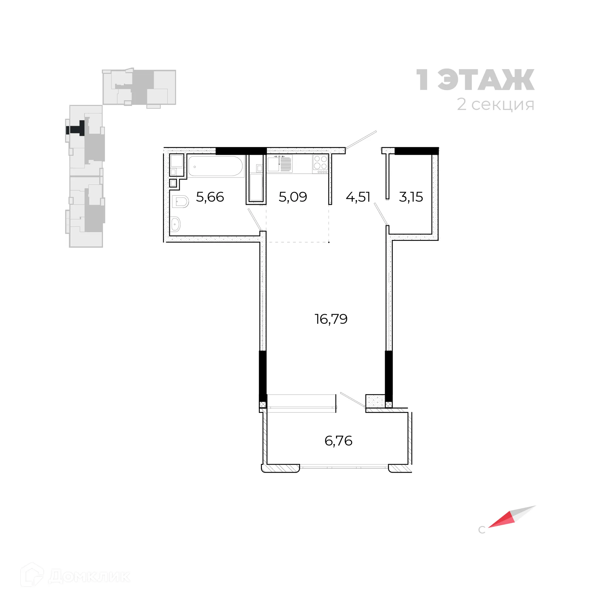 Фото квартиры в ЖК Forum (Форум)