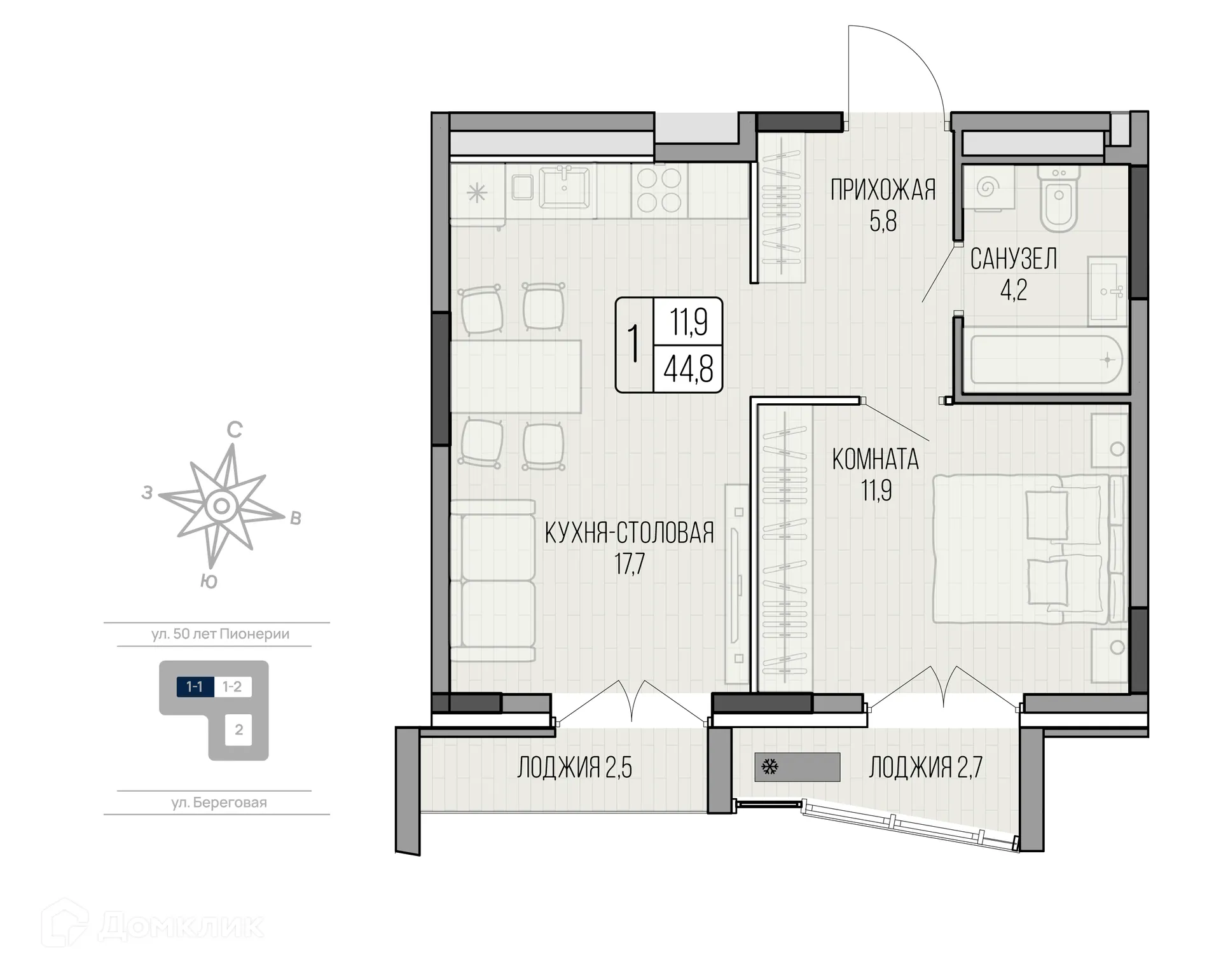 Фото квартиры в ЖК LIGHTHOUSE