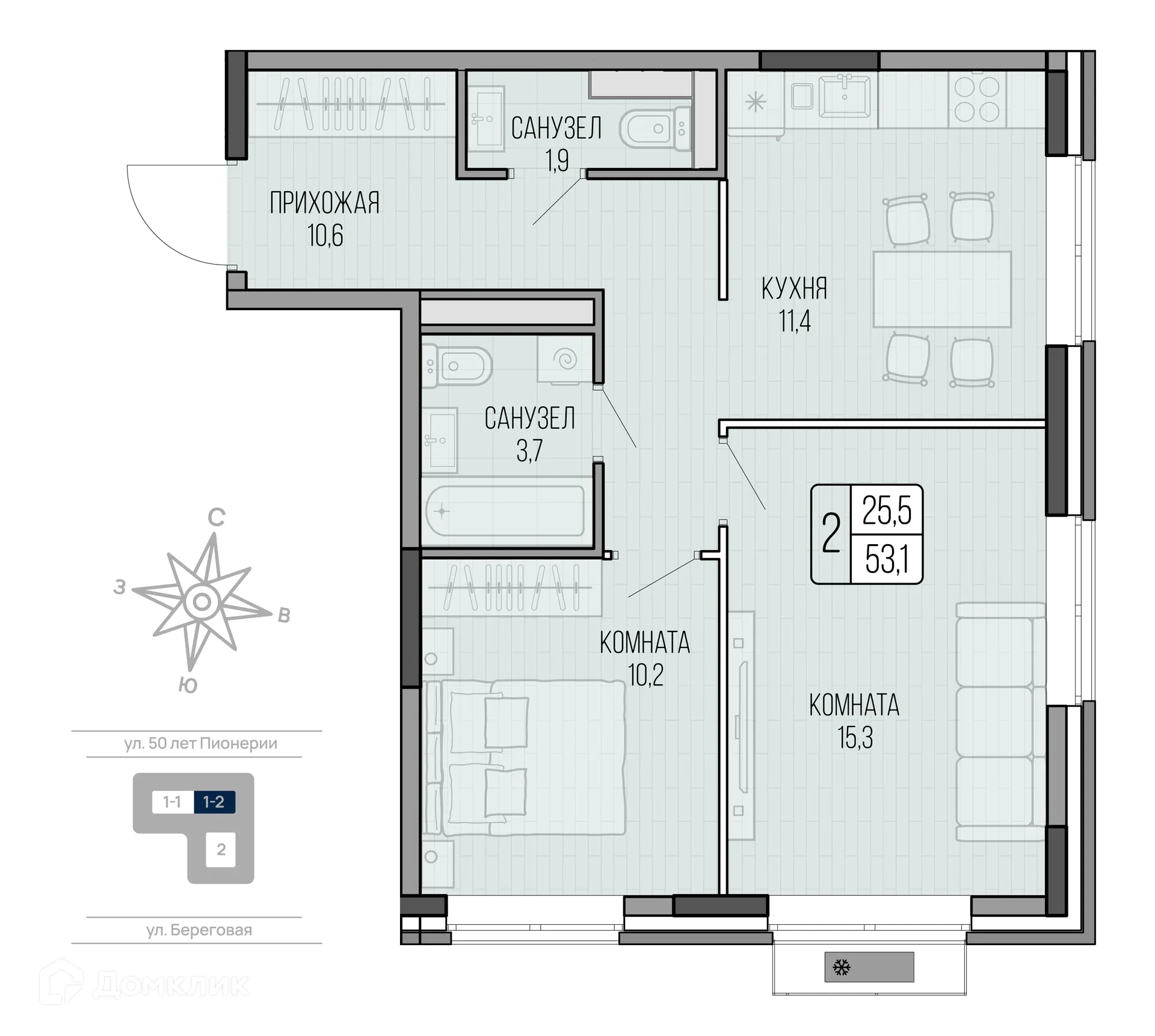 Фото квартиры в ЖК LIGHTHOUSE