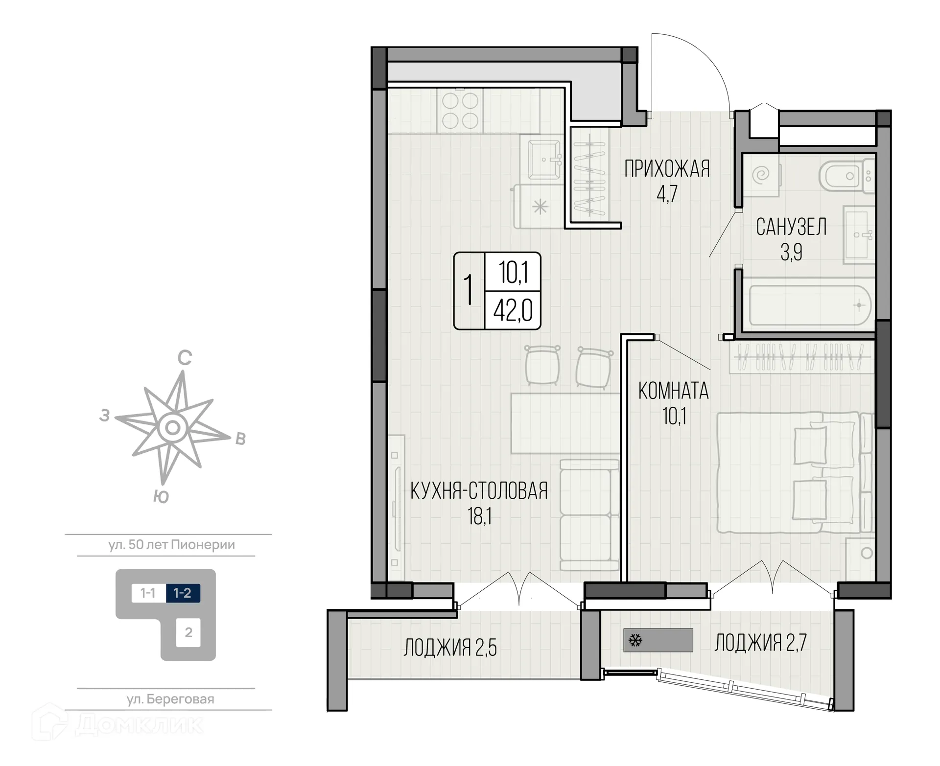 Фото квартиры в ЖК LIGHTHOUSE