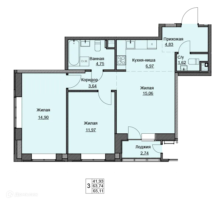 Фото квартиры в ЖК Чехов Квартал Премьерный дом