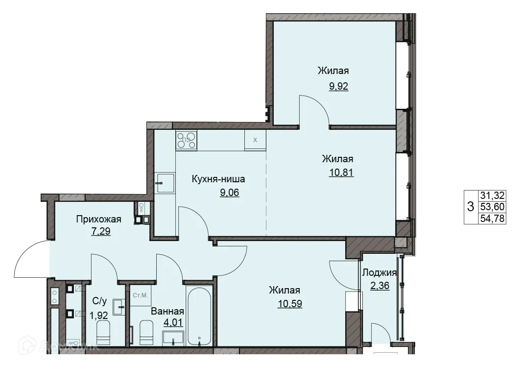 Фото квартиры в ЖК Чехов Квартал Премьерный дом