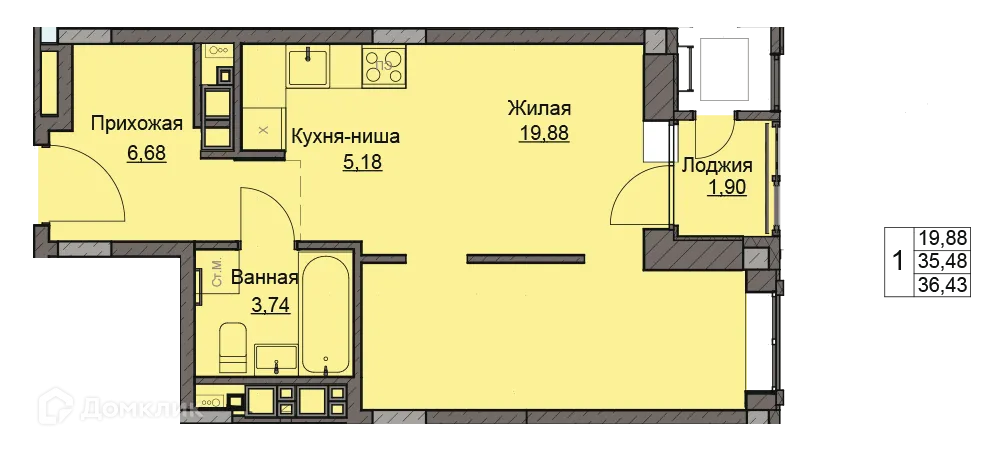 Фото квартиры в ЖК Чехов Квартал Премьерный дом