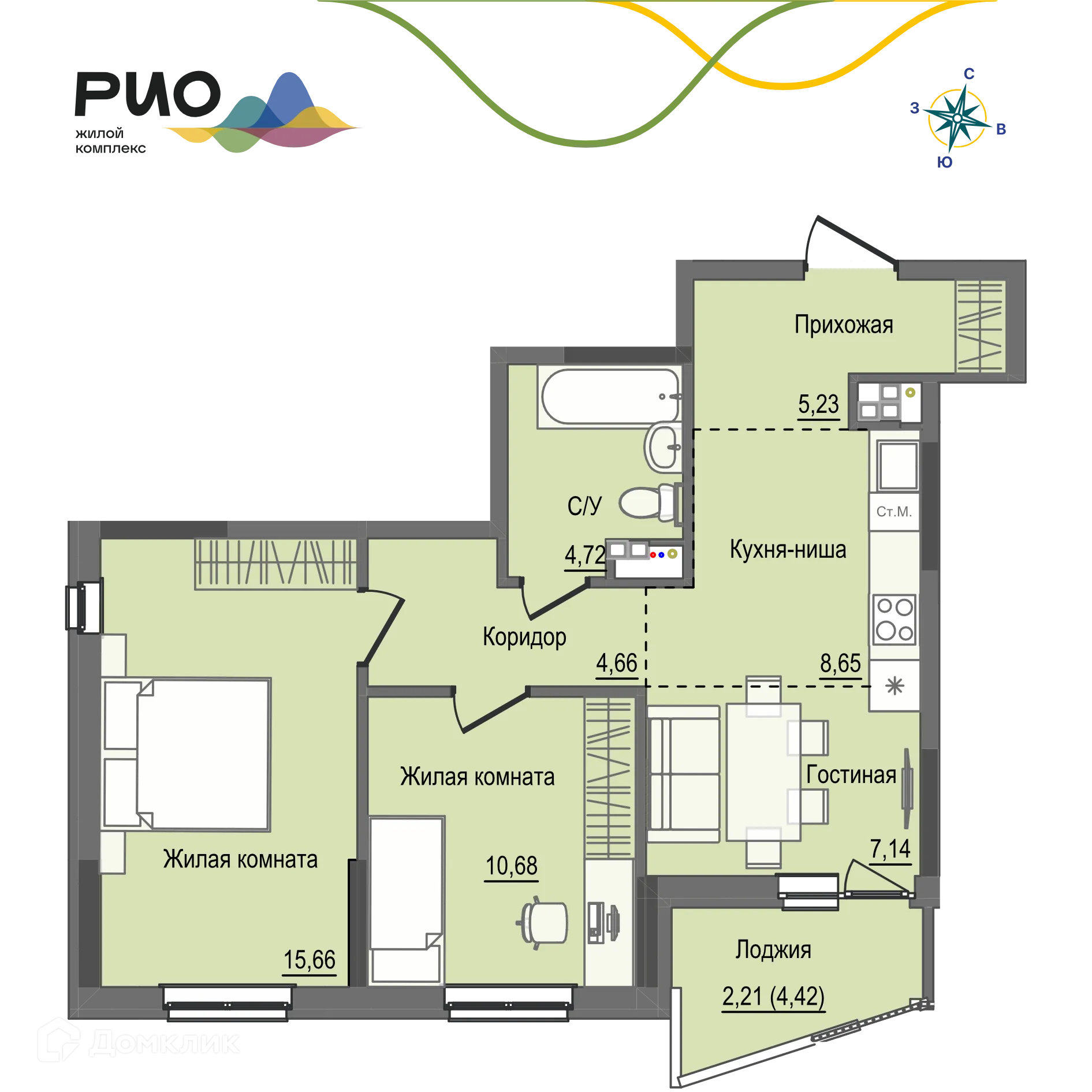 Фото квартиры в ЖК РИО