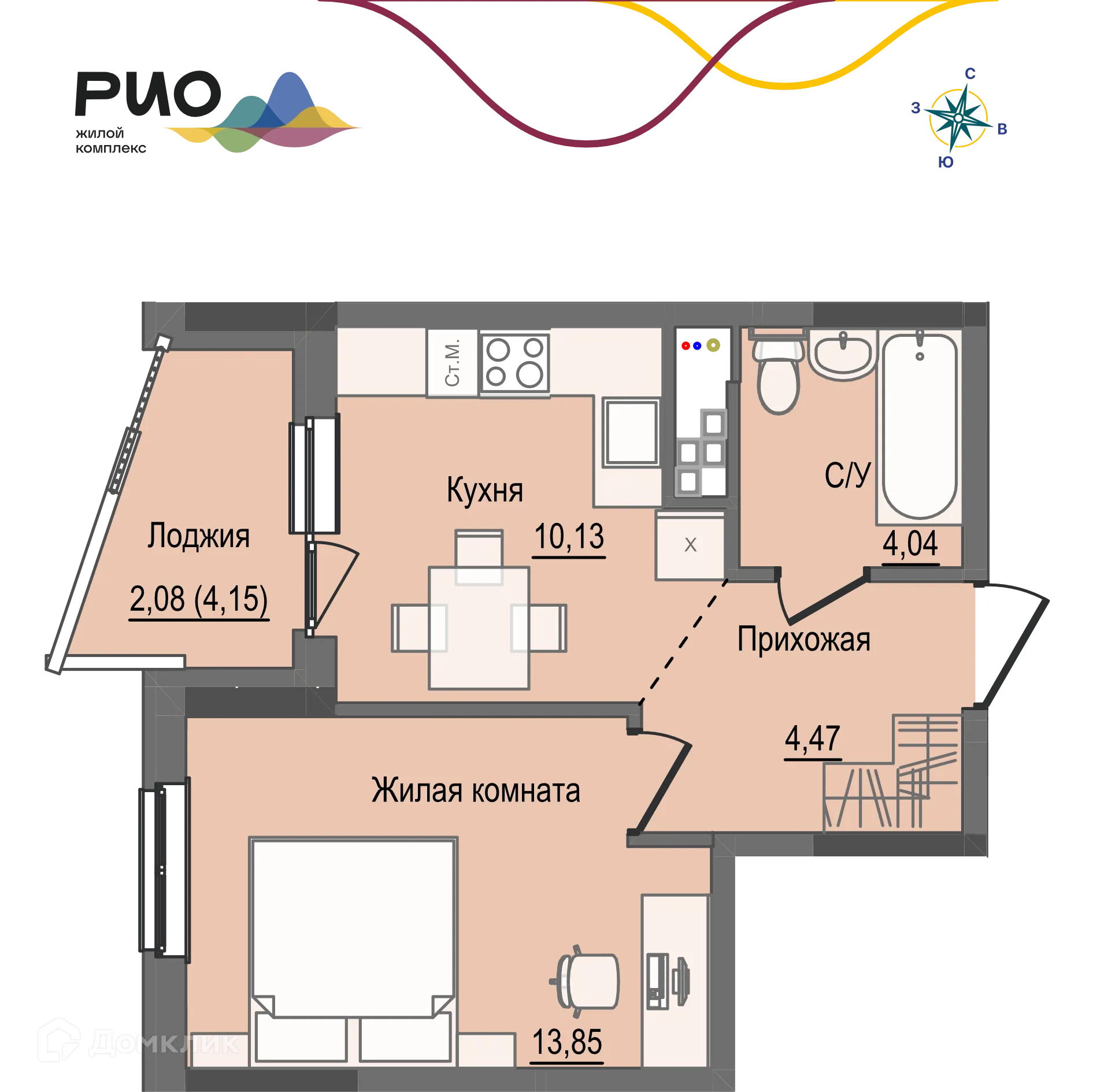 Фото квартиры в ЖК РИО