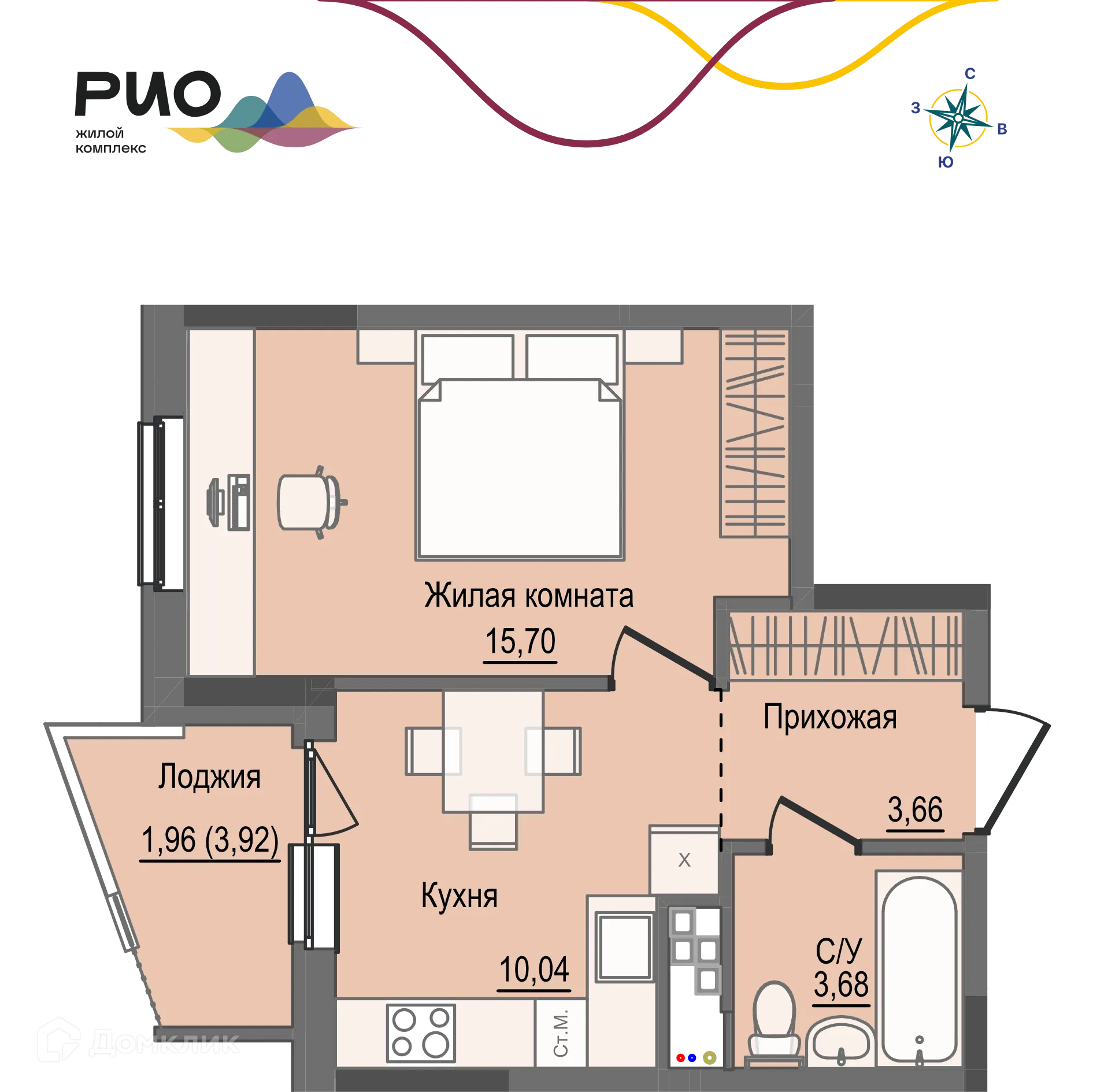 Фото квартиры в ЖК РИО