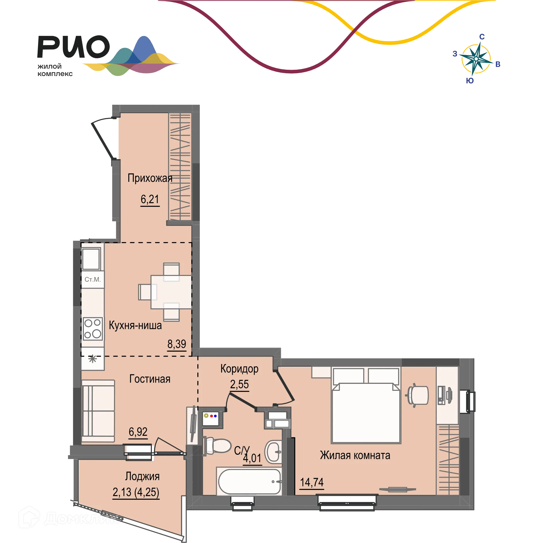 Фото квартиры в ЖК РИО