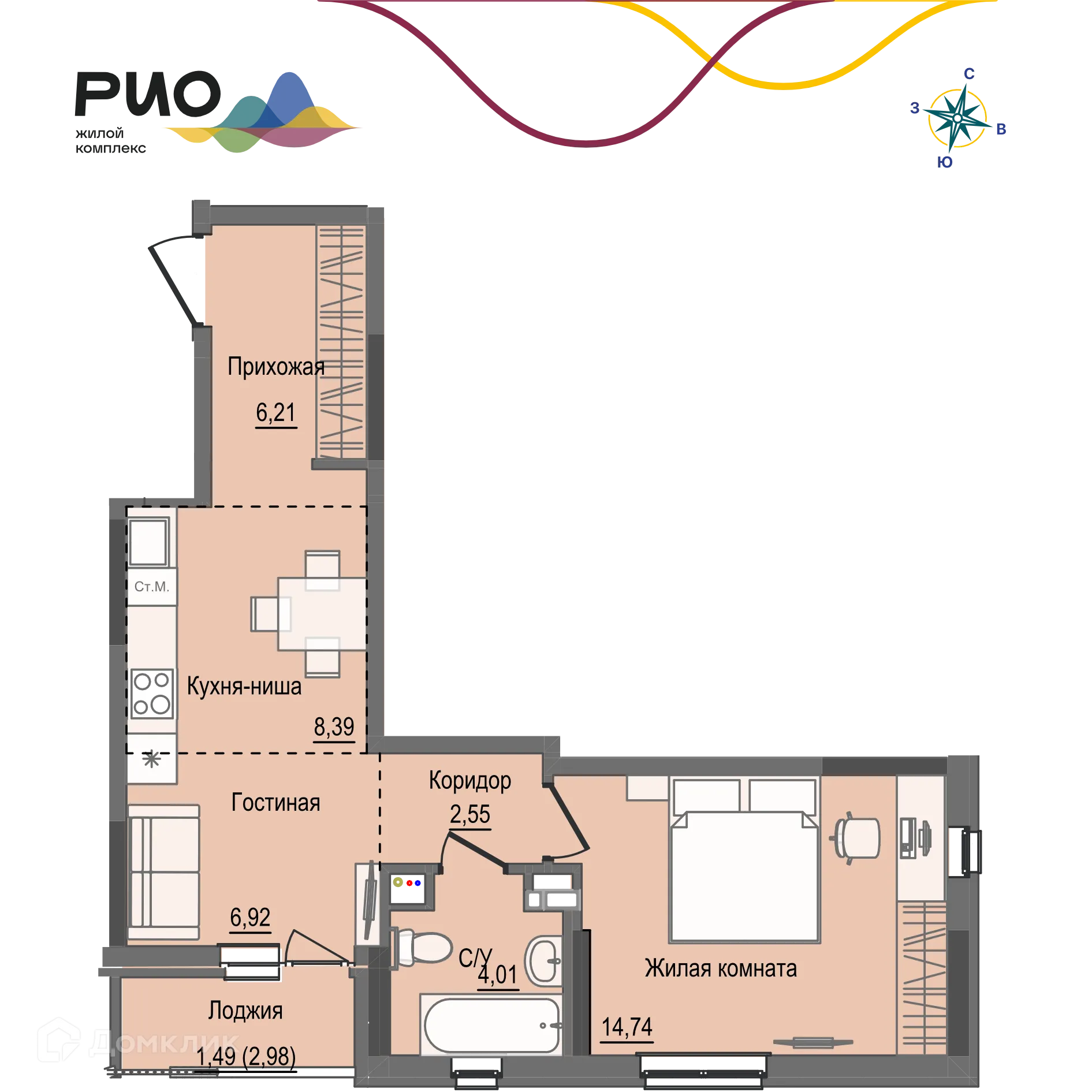 Фото квартиры в ЖК РИО