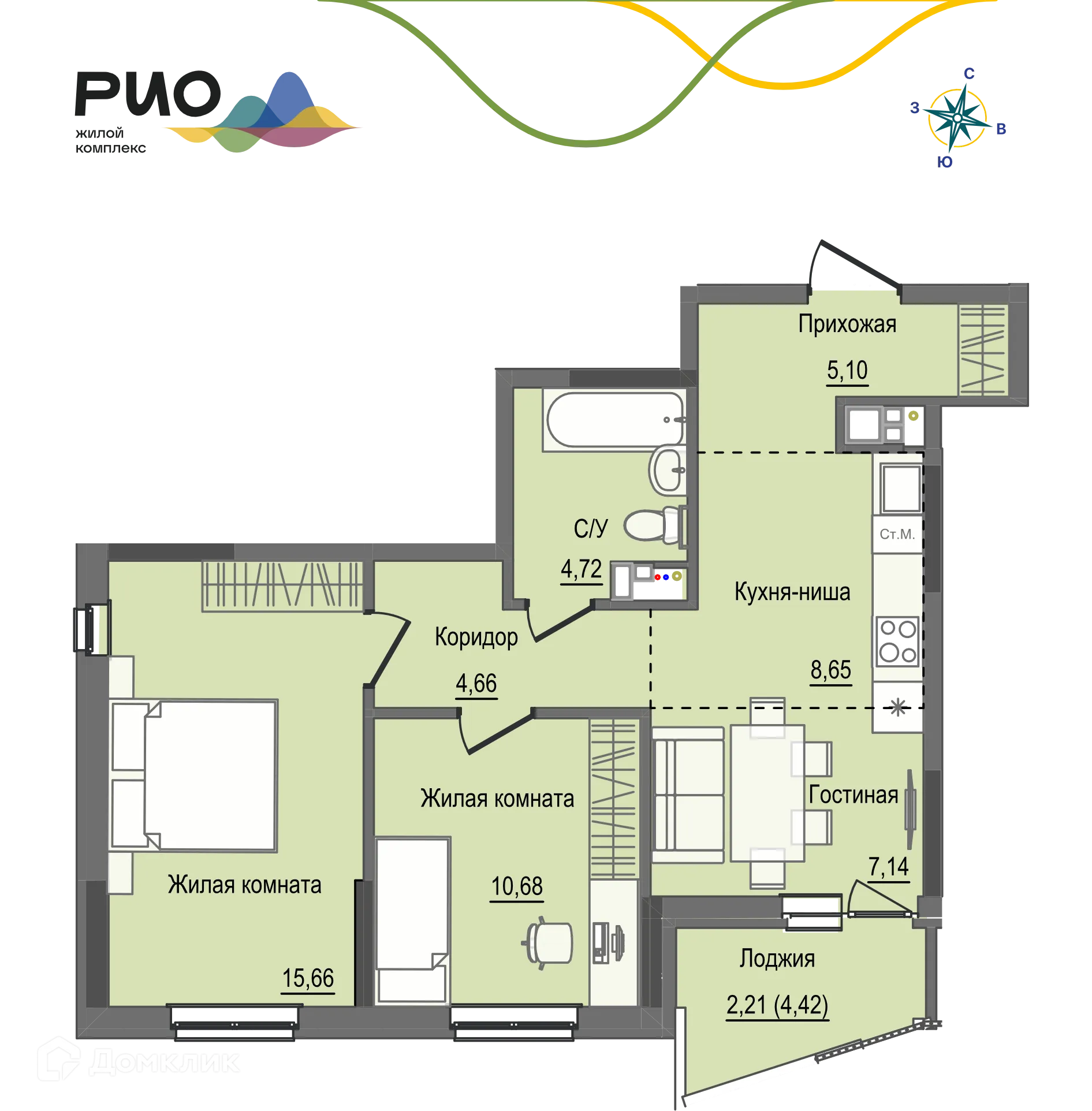 Фото квартиры в ЖК РИО