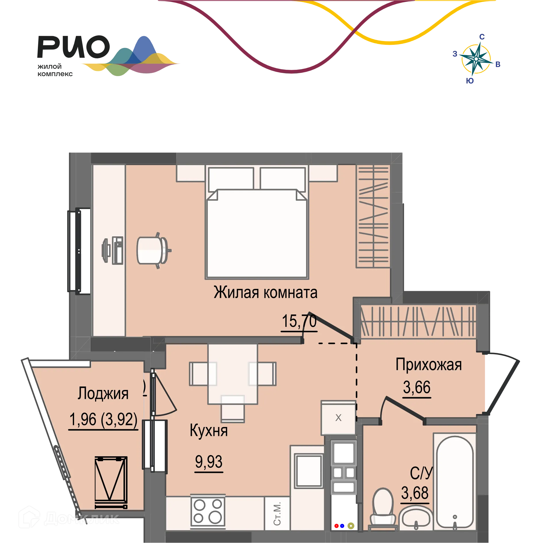 Фото квартиры в ЖК РИО