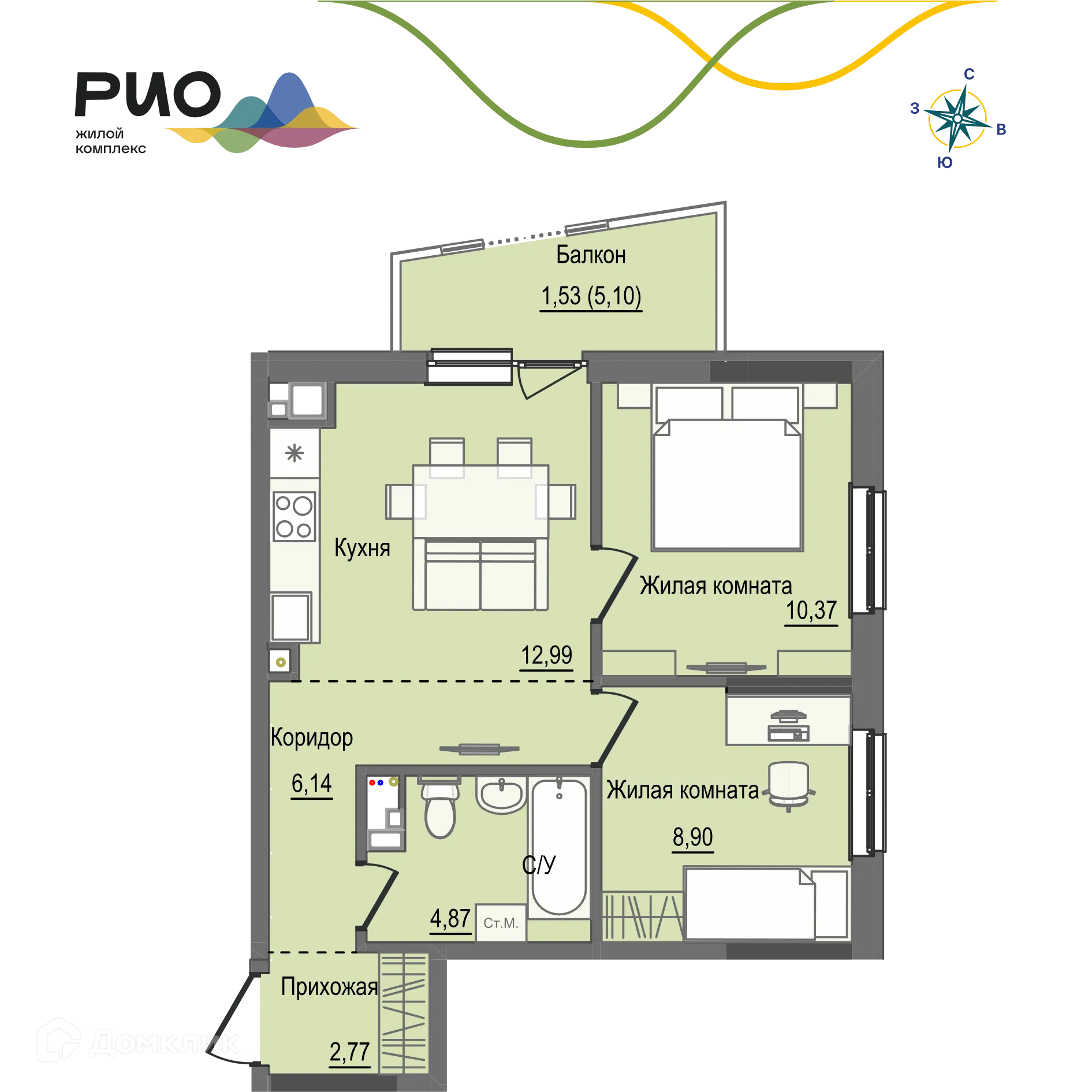Фото квартиры в ЖК РИО