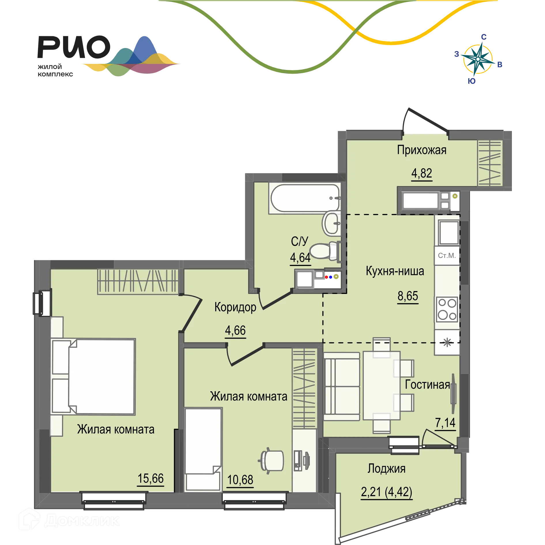 Фото квартиры в ЖК РИО