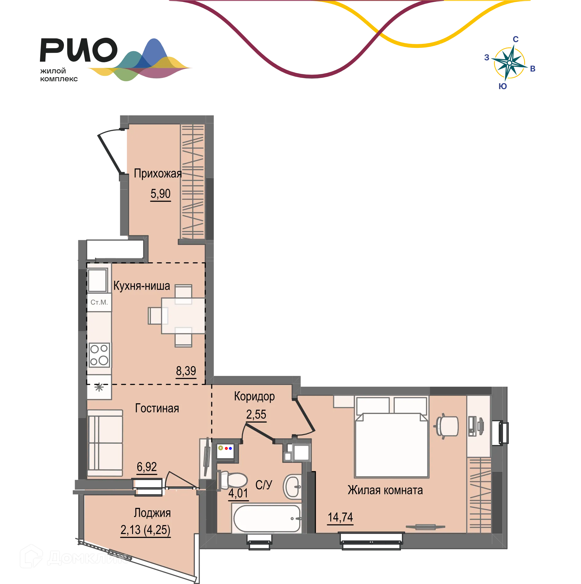 Фото квартиры в ЖК РИО
