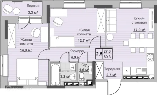 Квартира в ЖК "Новый Сосновый"