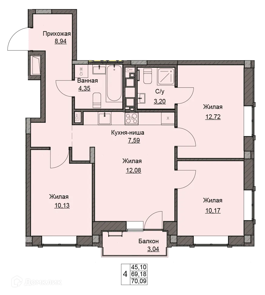 Фото квартиры в ЖК Чехов Квартал Премьерный дом