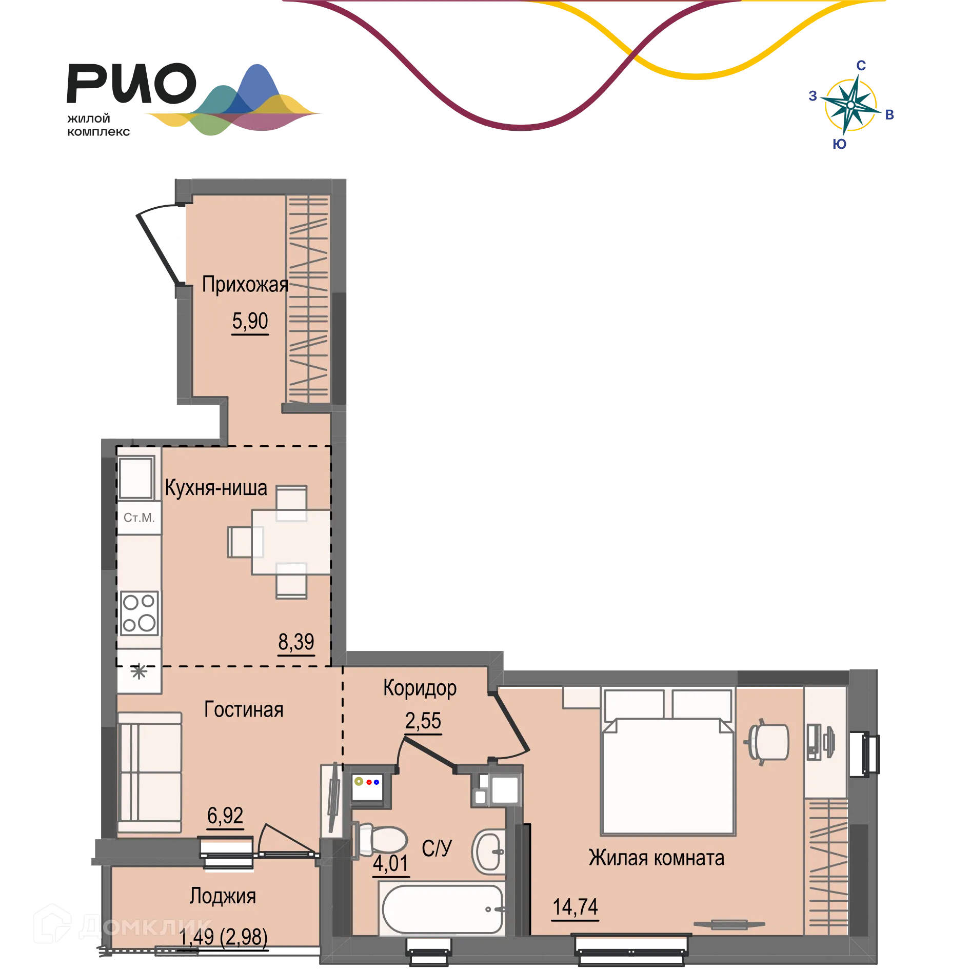 Фото квартиры в ЖК РИО