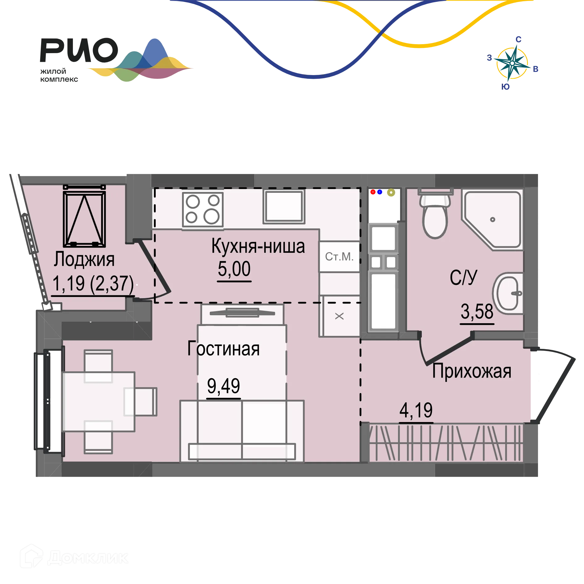 Фото квартиры в ЖК РИО