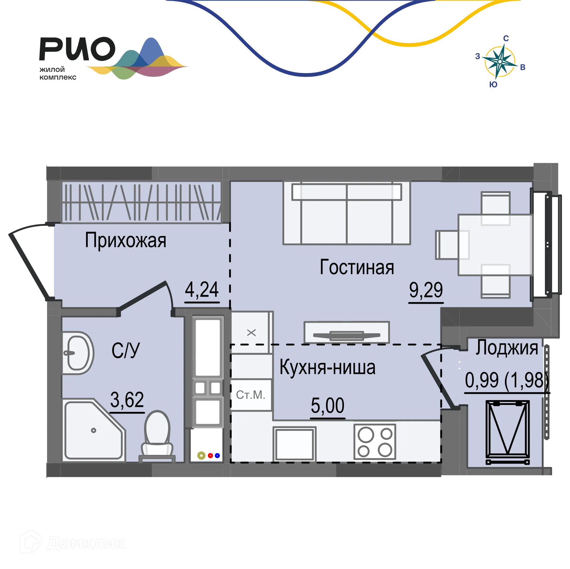 Фото квартиры в ЖК РИО