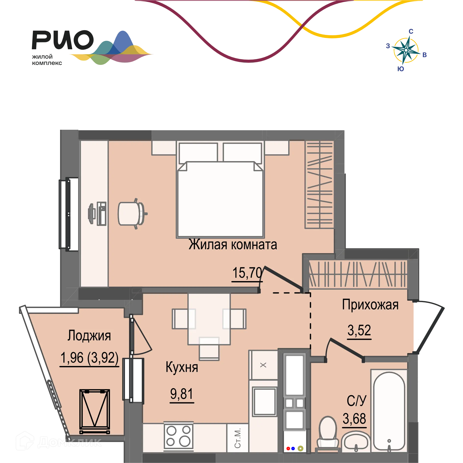 Фото квартиры в ЖК РИО