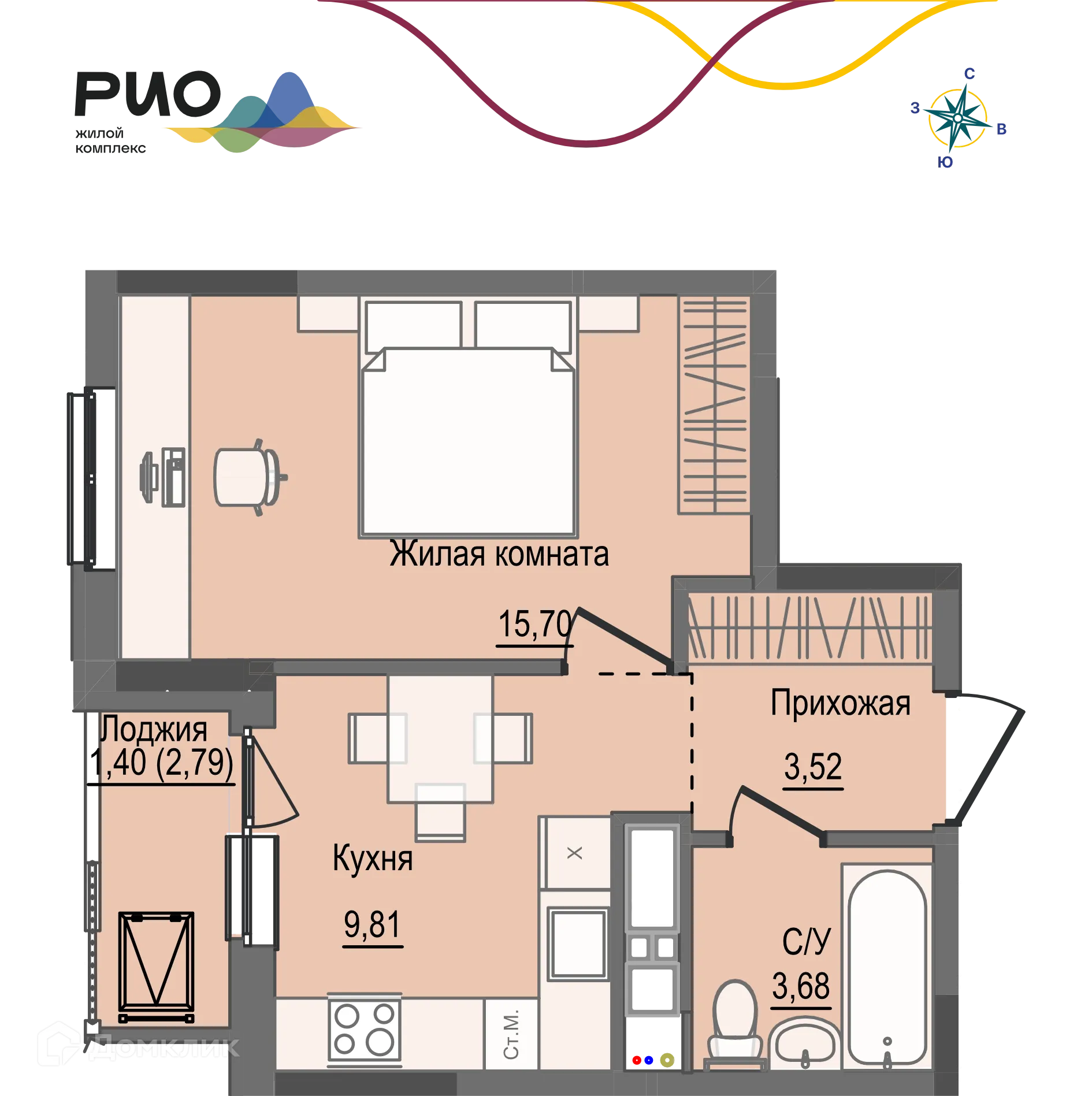 Фото квартиры в ЖК РИО