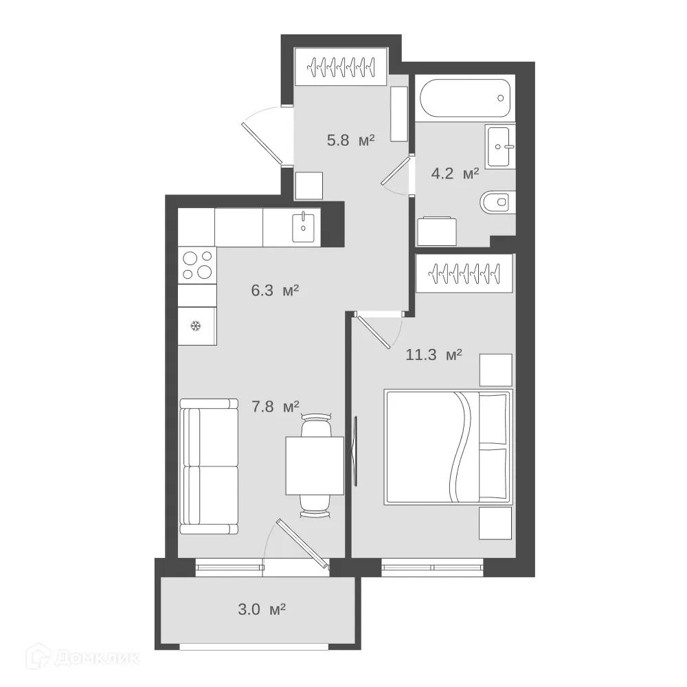 Фото квартиры в ЖК Друзья