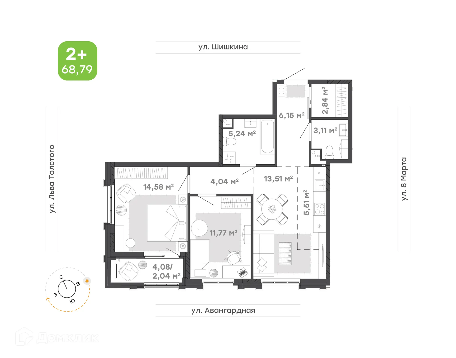 Фото квартиры в ЖК Трилогия