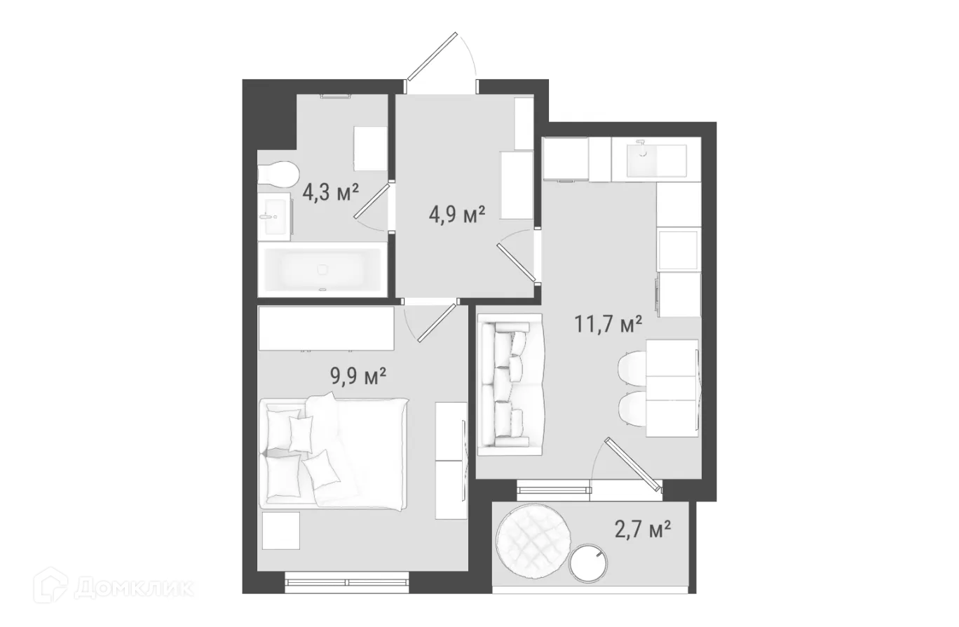 Фото квартиры в ЖК Друзья