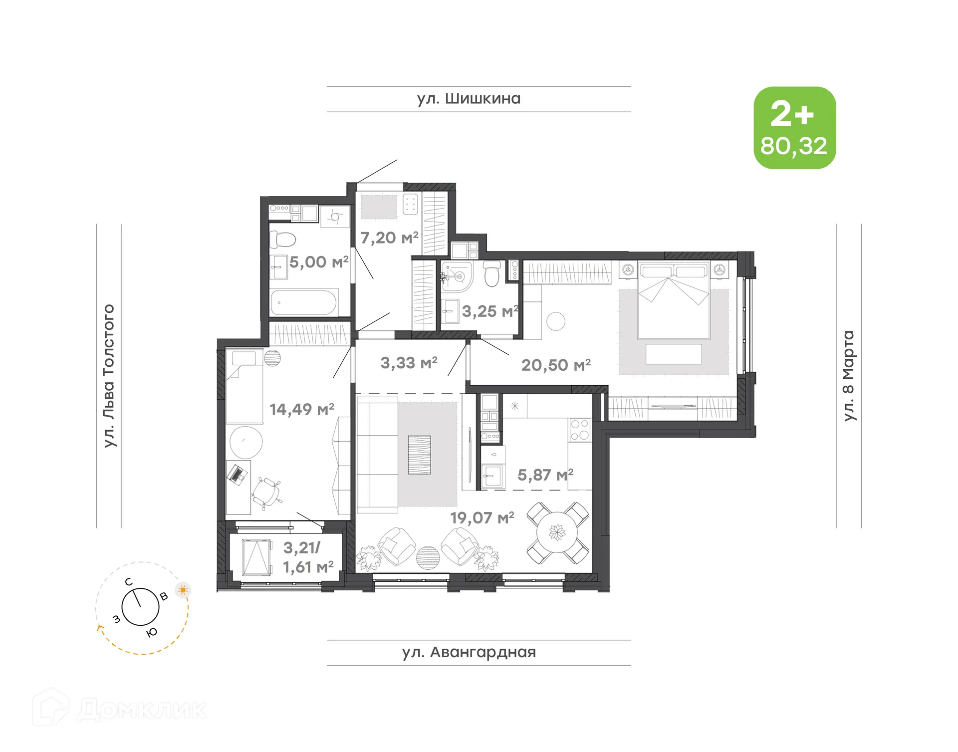 Фото квартиры в ЖК Трилогия