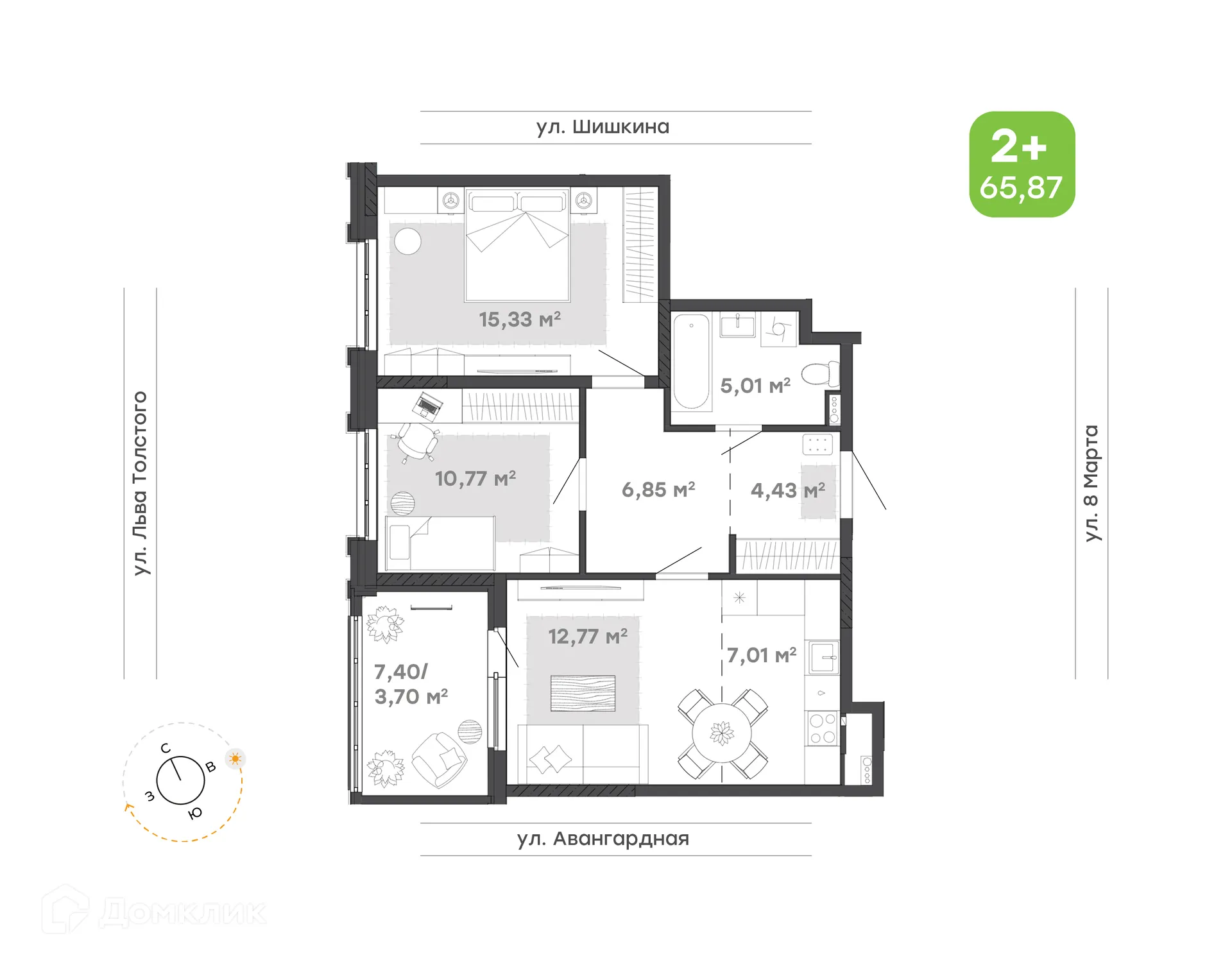 Фото квартиры в ЖК Трилогия