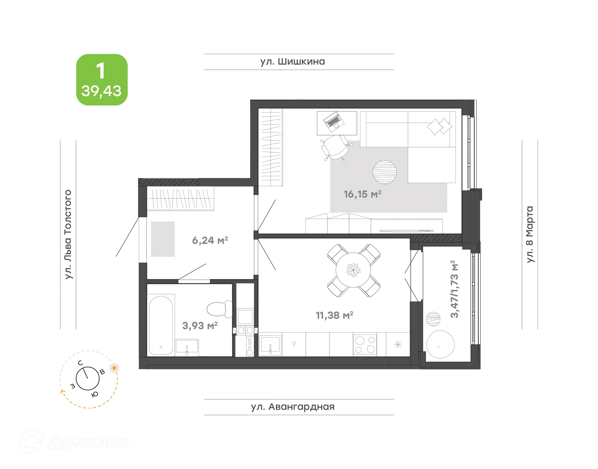 Фото квартиры в ЖК Трилогия