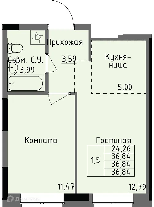 Фото квартиры в ЖК Арден на Селтинской