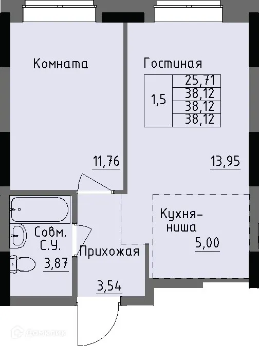 Фото квартиры в ЖК Арден на Селтинской