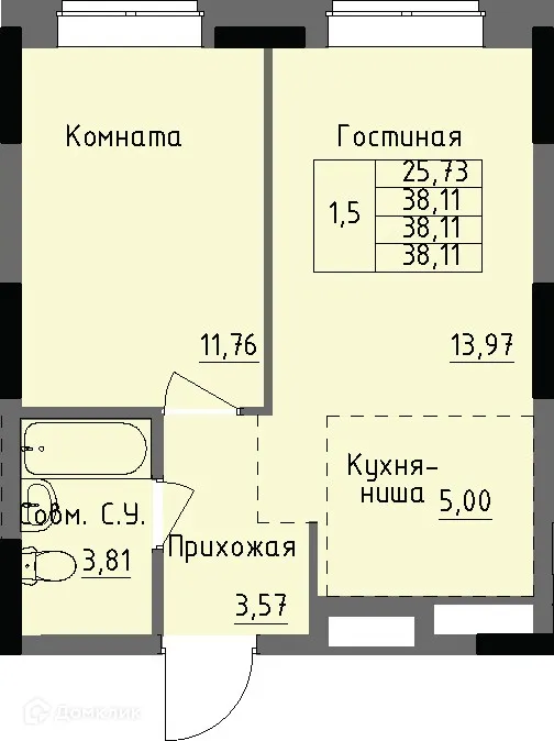 Фото квартиры в ЖК Арден на Селтинской