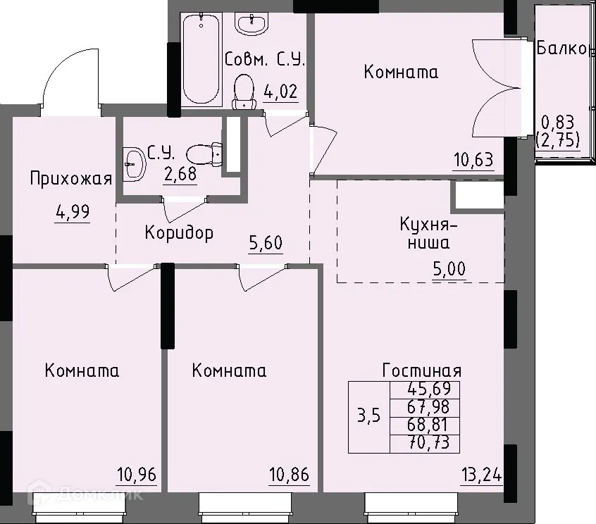 Фото квартиры в ЖК Арден на Селтинской