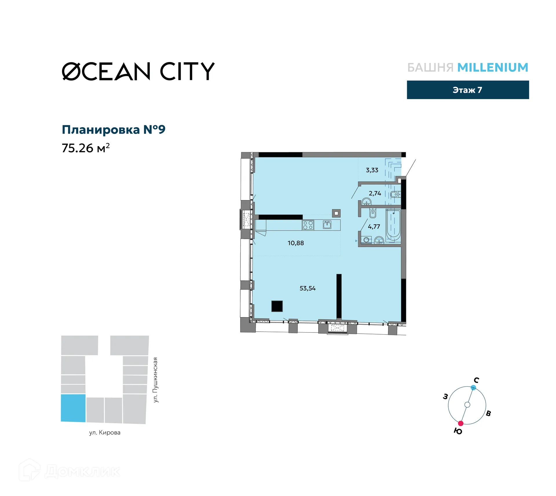 Фото квартиры в ЖК Ocean City (Оушен сити)
