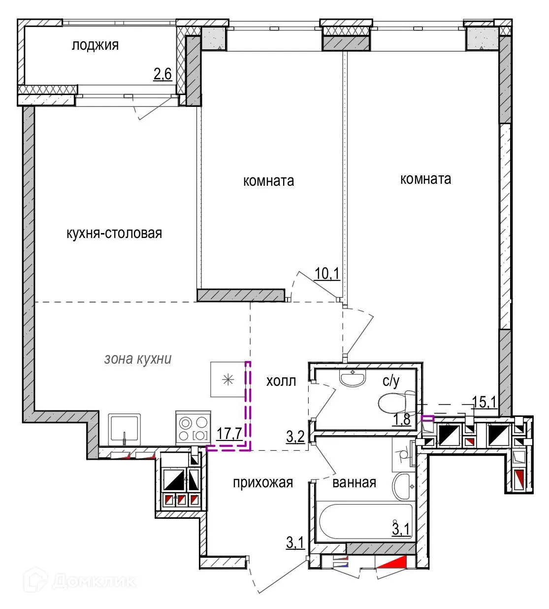 Фото квартиры в ЖК Березовая роща