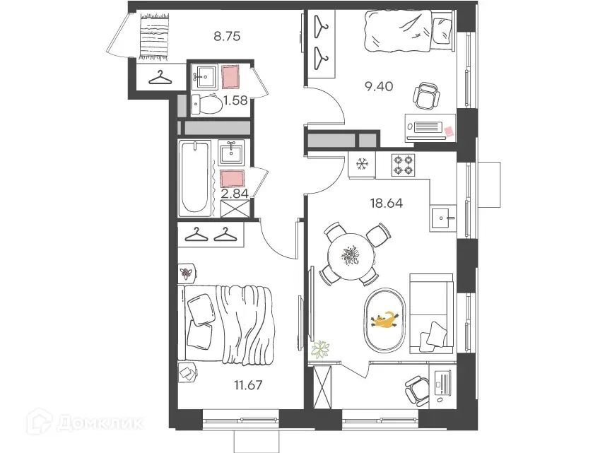 Фото квартиры в ЖК Микрорайон "Новая Жизнь"