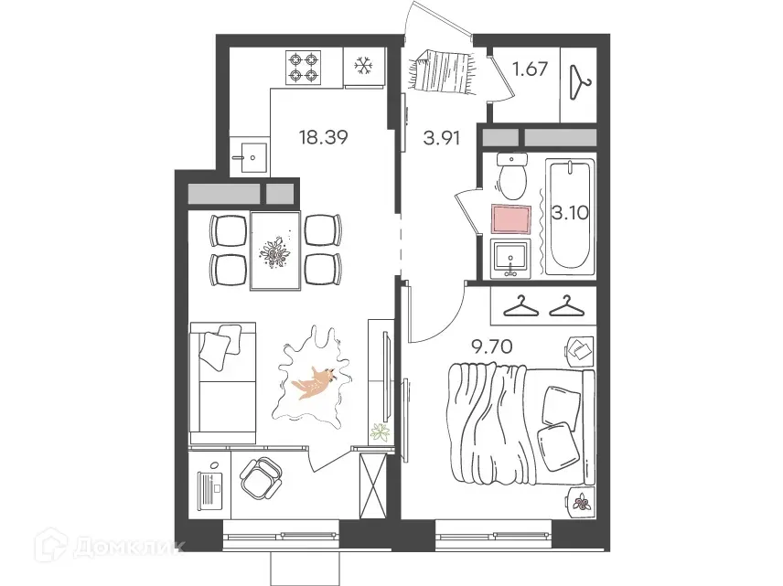 Фото квартиры в ЖК Микрорайон "Новая Жизнь"