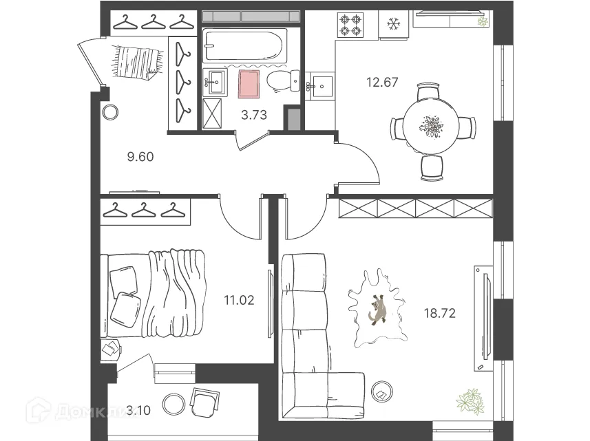 Фото квартиры в ЖК Микрорайон "Новая Жизнь"