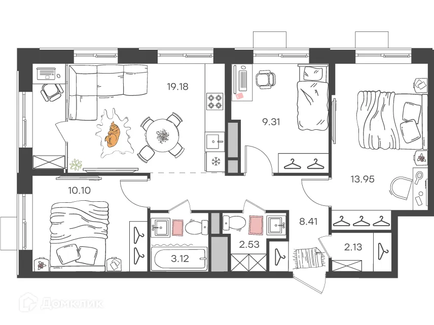 Фото квартиры в ЖК Микрорайон "Новая Жизнь"